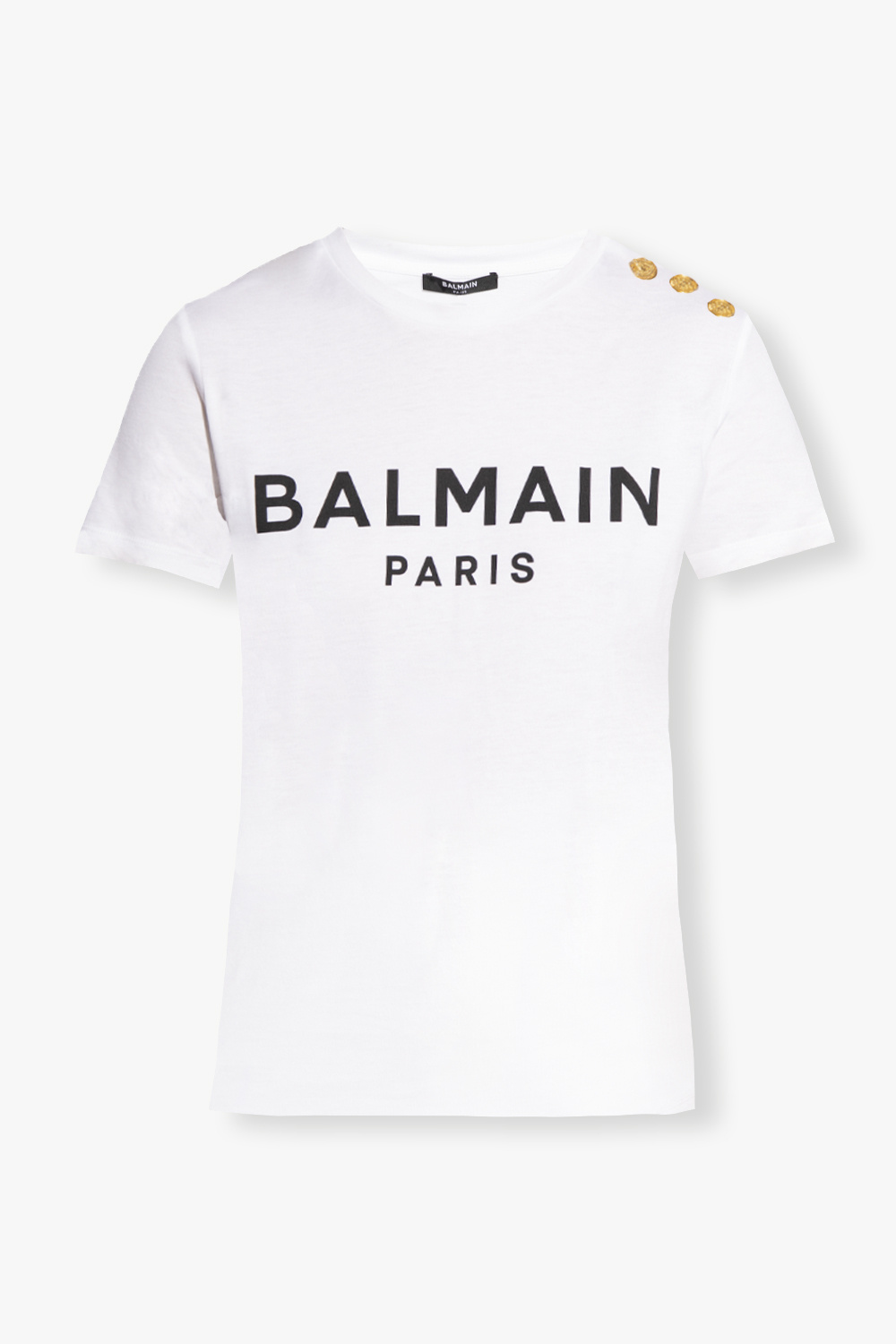 Biały T-shirt z logo Balmain - Vitkac Polska